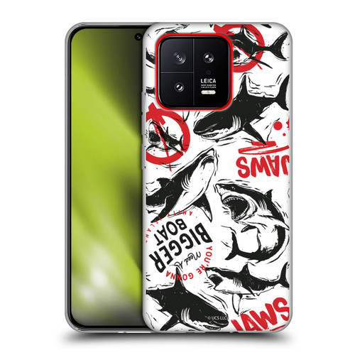 Jaws Art Pattern Doodle Soft Gel Case for Xiaomi 13 5G