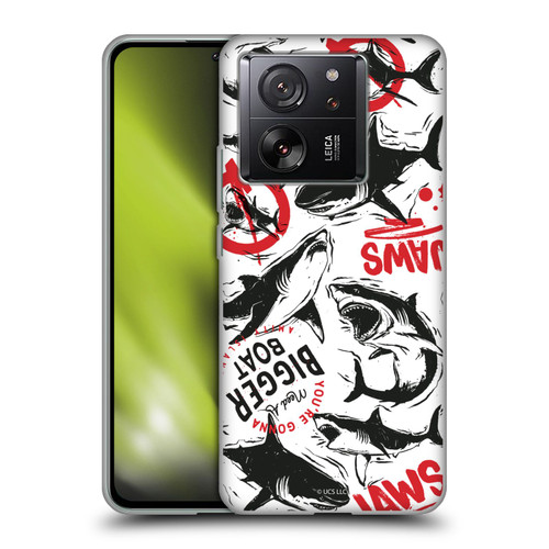 Jaws Art Pattern Doodle Soft Gel Case for Xiaomi 13T 5G / 13T Pro 5G