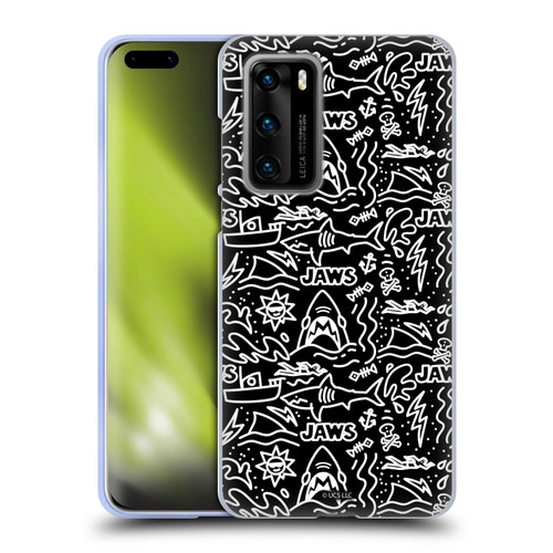 Jaws Graphics Doodle Pattern Soft Gel Case for Huawei P40 5G