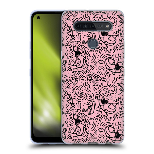 Jaws Graphics Doodle Pink Soft Gel Case for LG K51S