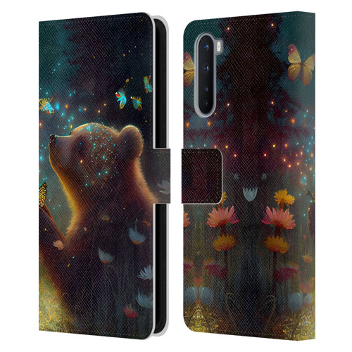 JK Stewart Art Bear Leather Book Wallet Case Cover For OnePlus Nord 5G