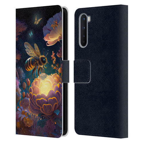 JK Stewart Art Bee Leather Book Wallet Case Cover For OnePlus Nord 5G