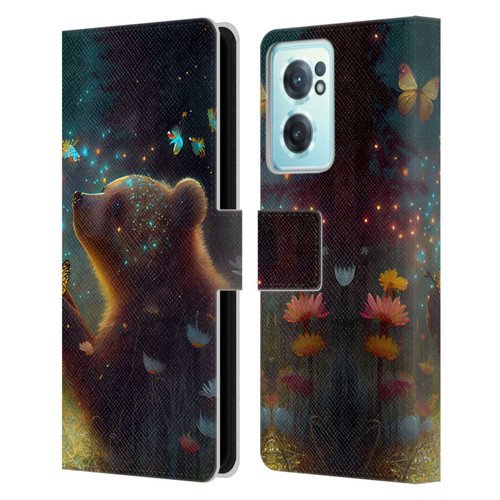 JK Stewart Art Bear Leather Book Wallet Case Cover For OnePlus Nord CE 2 5G