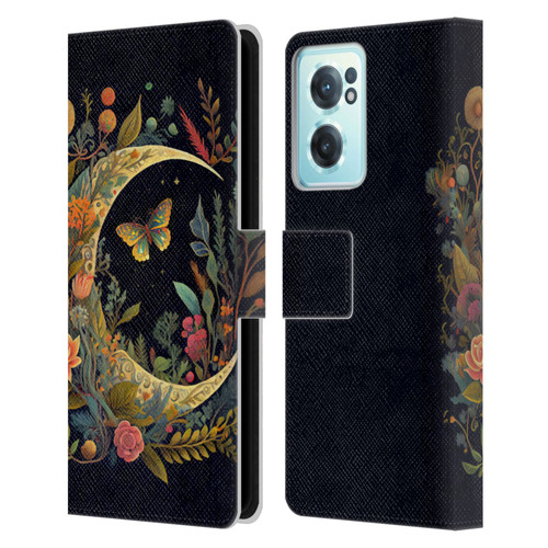 JK Stewart Art Crescent Moon Leather Book Wallet Case Cover For OnePlus Nord CE 2 5G