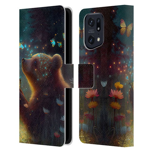 JK Stewart Art Bear Leather Book Wallet Case Cover For OPPO Find X5 Pro