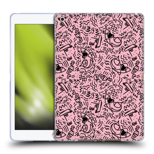 Jaws Graphics Doodle Pink Soft Gel Case for Apple iPad 10.2 2019/2020/2021