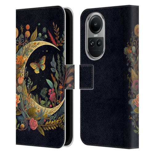 JK Stewart Art Crescent Moon Leather Book Wallet Case Cover For OPPO Reno10 5G / Reno10 Pro 5G