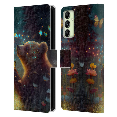 JK Stewart Art Bear Leather Book Wallet Case Cover For Samsung Galaxy A14 5G