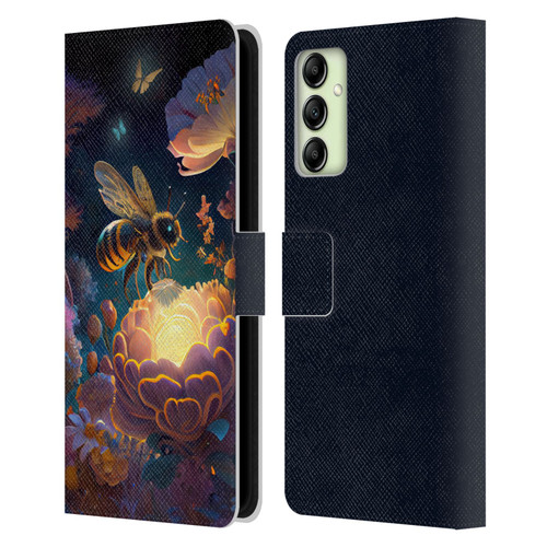 JK Stewart Art Bee Leather Book Wallet Case Cover For Samsung Galaxy A14 5G