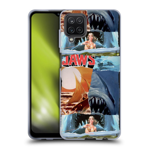 Jaws Graphics Collage Art Soft Gel Case for Samsung Galaxy A12 (2020)