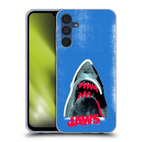 Jaws Graphics Distressed Soft Gel Case for Samsung Galaxy A15