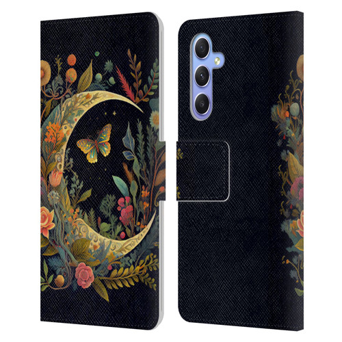 JK Stewart Art Crescent Moon Leather Book Wallet Case Cover For Samsung Galaxy A34 5G