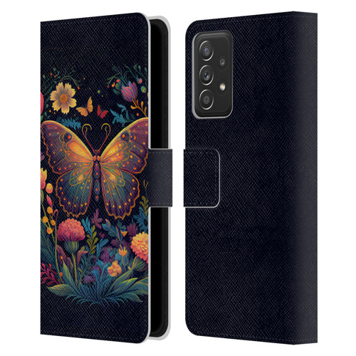 JK Stewart Art Butterfly In Night Garden Leather Book Wallet Case Cover For Samsung Galaxy A53 5G (2022)