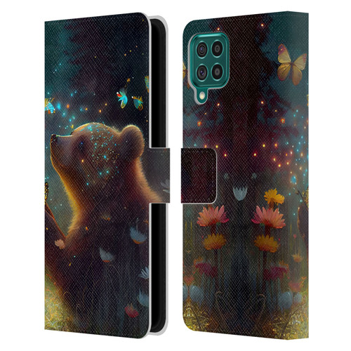 JK Stewart Art Bear Leather Book Wallet Case Cover For Samsung Galaxy F62 (2021)