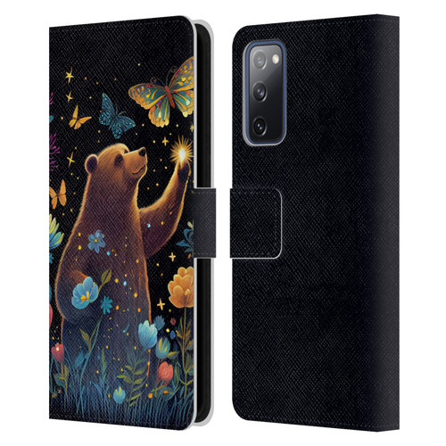 JK Stewart Art Bear Reaching Up Leather Book Wallet Case Cover For Samsung Galaxy S20 FE / 5G