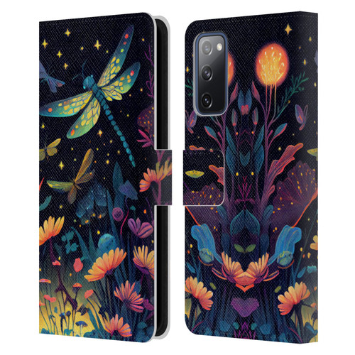 JK Stewart Art Dragonflies In Night Garden Leather Book Wallet Case Cover For Samsung Galaxy S20 FE / 5G