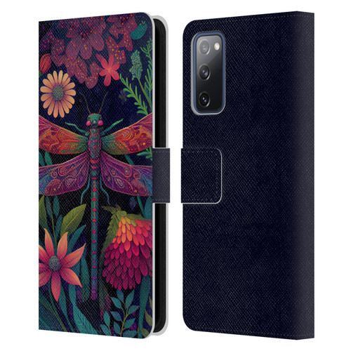 JK Stewart Art Dragonfly Purple Leather Book Wallet Case Cover For Samsung Galaxy S20 FE / 5G