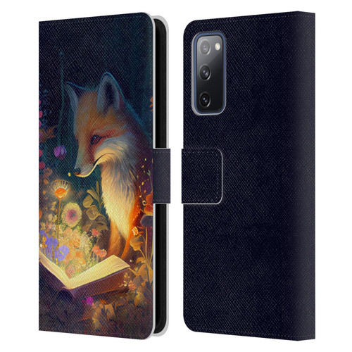 JK Stewart Art Fox Reading Leather Book Wallet Case Cover For Samsung Galaxy S20 FE / 5G