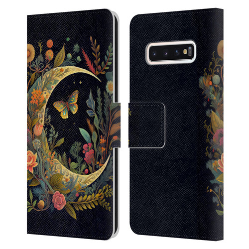 JK Stewart Art Crescent Moon Leather Book Wallet Case Cover For Samsung Galaxy S10