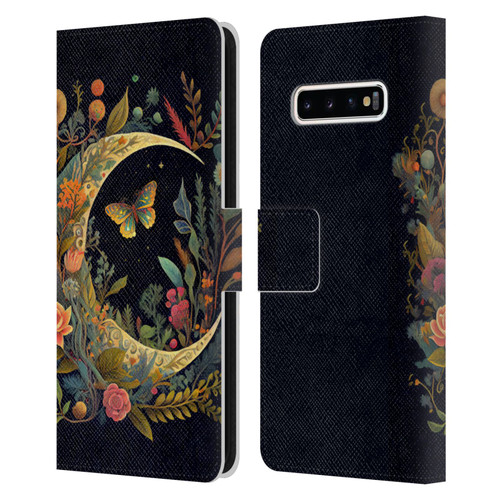 JK Stewart Art Crescent Moon Leather Book Wallet Case Cover For Samsung Galaxy S10+ / S10 Plus