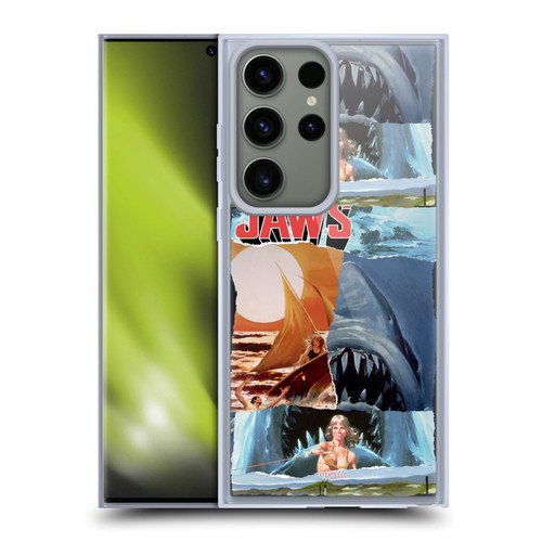 Jaws Graphics Collage Art Soft Gel Case for Samsung Galaxy S23 Ultra 5G