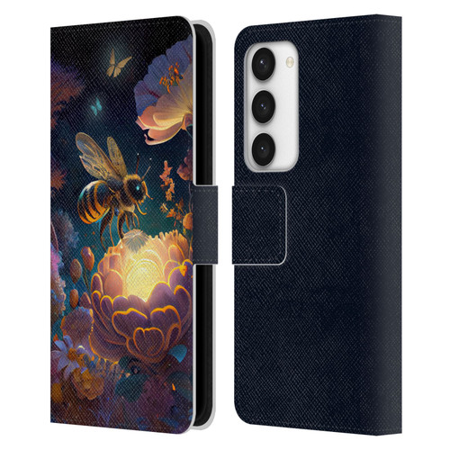 JK Stewart Art Bee Leather Book Wallet Case Cover For Samsung Galaxy S23 5G