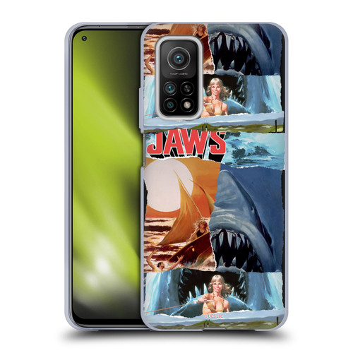 Jaws Graphics Collage Art Soft Gel Case for Xiaomi Mi 10T 5G