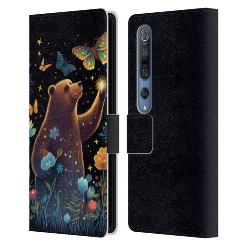 JK Stewart Art Bear Reaching Up Leather Book Wallet Case Cover For Xiaomi Mi 10 5G / Mi 10 Pro 5G