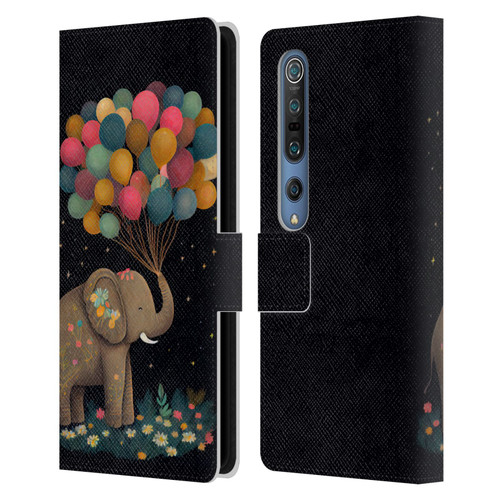 JK Stewart Art Elephant Holding Balloon Leather Book Wallet Case Cover For Xiaomi Mi 10 5G / Mi 10 Pro 5G