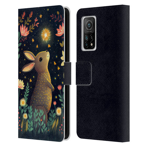 JK Stewart Art Rabbit Catching Falling Star Leather Book Wallet Case Cover For Xiaomi Mi 10T 5G