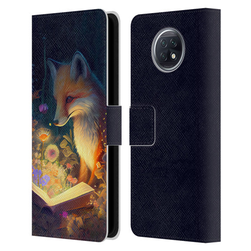 JK Stewart Art Fox Reading Leather Book Wallet Case Cover For Xiaomi Redmi Note 9T 5G