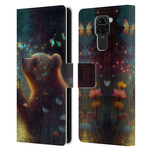 JK Stewart Art Bear Leather Book Wallet Case Cover For Xiaomi Redmi Note 9 / Redmi 10X 4G