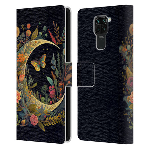 JK Stewart Art Crescent Moon Leather Book Wallet Case Cover For Xiaomi Redmi Note 9 / Redmi 10X 4G