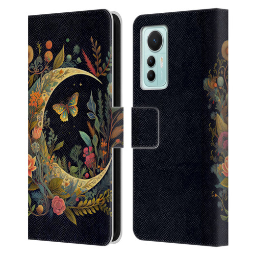 JK Stewart Art Crescent Moon Leather Book Wallet Case Cover For Xiaomi 12 Lite