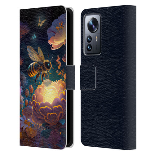 JK Stewart Art Bee Leather Book Wallet Case Cover For Xiaomi 12 Pro