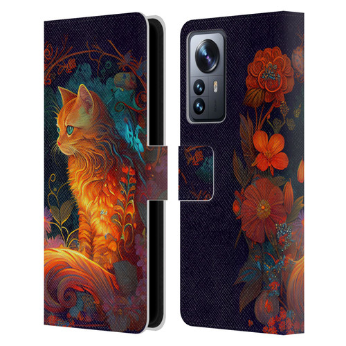 JK Stewart Art Cat Leather Book Wallet Case Cover For Xiaomi 12 Pro