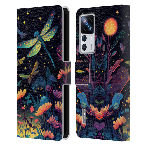 JK Stewart Art Dragonflies In Night Garden Leather Book Wallet Case Cover For Xiaomi 12T Pro