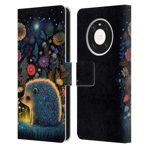 JK Stewart Graphics Little Hedgehog Leather Book Wallet Case Cover For Huawei Mate 40 Pro 5G