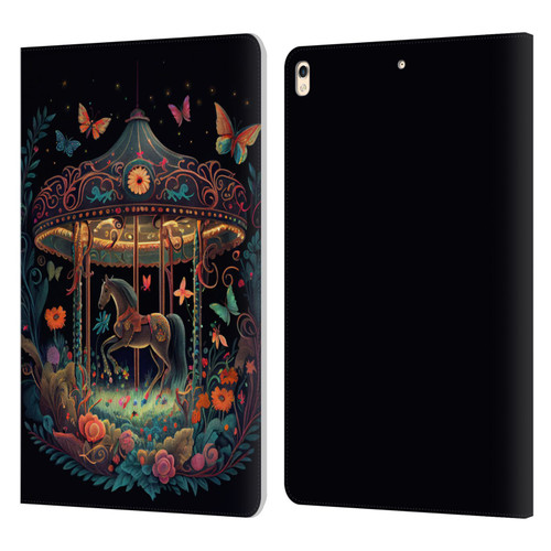 JK Stewart Graphics Carousel Dark Knight Garden Leather Book Wallet Case Cover For Apple iPad Pro 10.5 (2017)