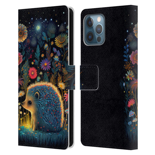 JK Stewart Graphics Little Hedgehog Leather Book Wallet Case Cover For Apple iPhone 12 Pro Max