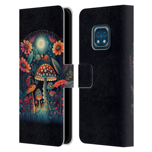 JK Stewart Graphics Ladybug On Mushroom Leather Book Wallet Case Cover For Nokia XR20