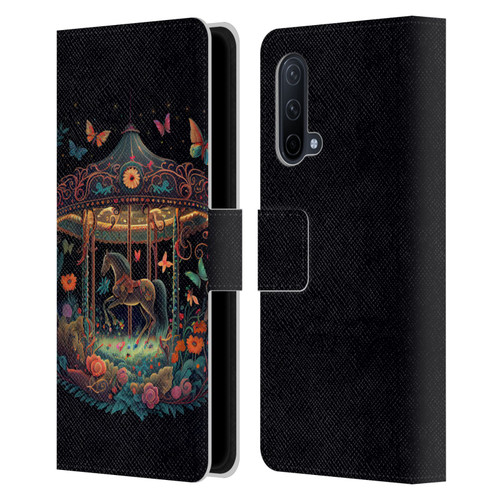 JK Stewart Graphics Carousel Dark Knight Garden Leather Book Wallet Case Cover For OnePlus Nord CE 5G