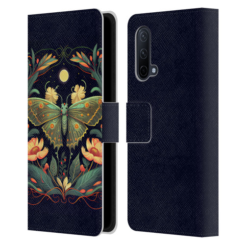 JK Stewart Graphics Lunar Moth Night Garden Leather Book Wallet Case Cover For OnePlus Nord CE 5G