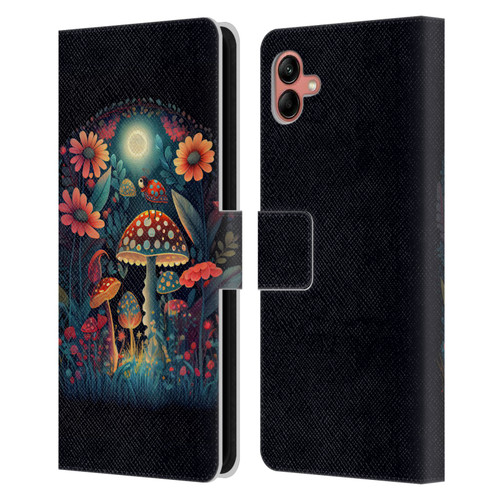 JK Stewart Graphics Ladybug On Mushroom Leather Book Wallet Case Cover For Samsung Galaxy A04 (2022)