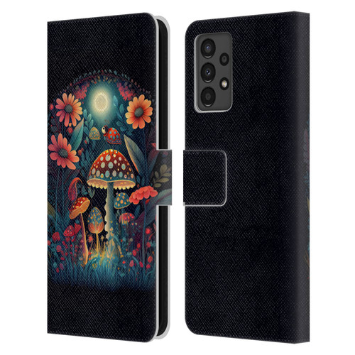 JK Stewart Graphics Ladybug On Mushroom Leather Book Wallet Case Cover For Samsung Galaxy A13 (2022)