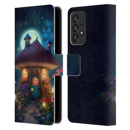 JK Stewart Graphics Mushroom House Leather Book Wallet Case Cover For Samsung Galaxy A33 5G (2022)