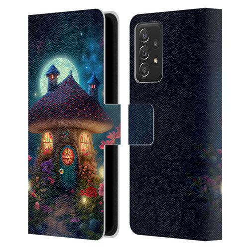 JK Stewart Graphics Mushroom House Leather Book Wallet Case Cover For Samsung Galaxy A52 / A52s / 5G (2021)