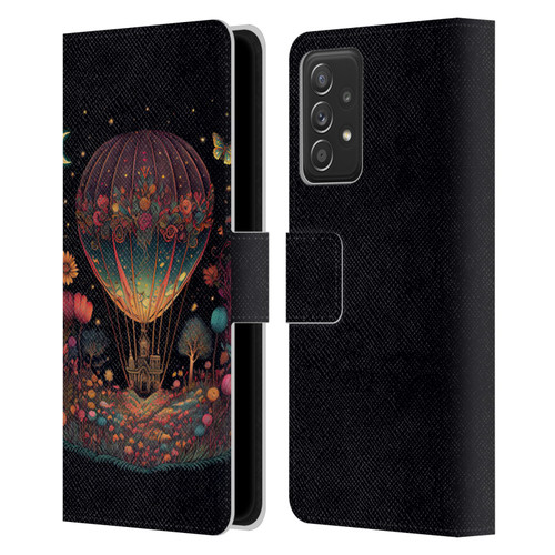 JK Stewart Graphics Hot Air Balloon Garden Leather Book Wallet Case Cover For Samsung Galaxy A53 5G (2022)