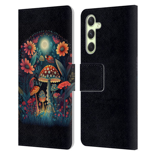 JK Stewart Graphics Ladybug On Mushroom Leather Book Wallet Case Cover For Samsung Galaxy A54 5G
