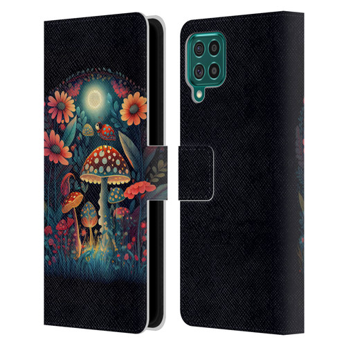 JK Stewart Graphics Ladybug On Mushroom Leather Book Wallet Case Cover For Samsung Galaxy F62 (2021)